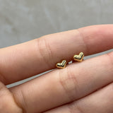 Topos Mini Corazón Inflado Rayas Oro amarillo 18k 0,50 Gr / 2,80 mm
