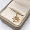 Dije Timon Circones Blancos Oro amarillo 18k 1,39 Gr / 1,67 mm / 2,8 Cm
