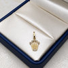 Dije RX Silueta Circon Blanco Oro amarillo 18k 0,92 Gr / 0,93 mm / 1,5 Cm
