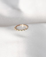 Anillo Arandela Separada Verde Oro amarillo 18k / Talla 8 / 0,99 Gr
