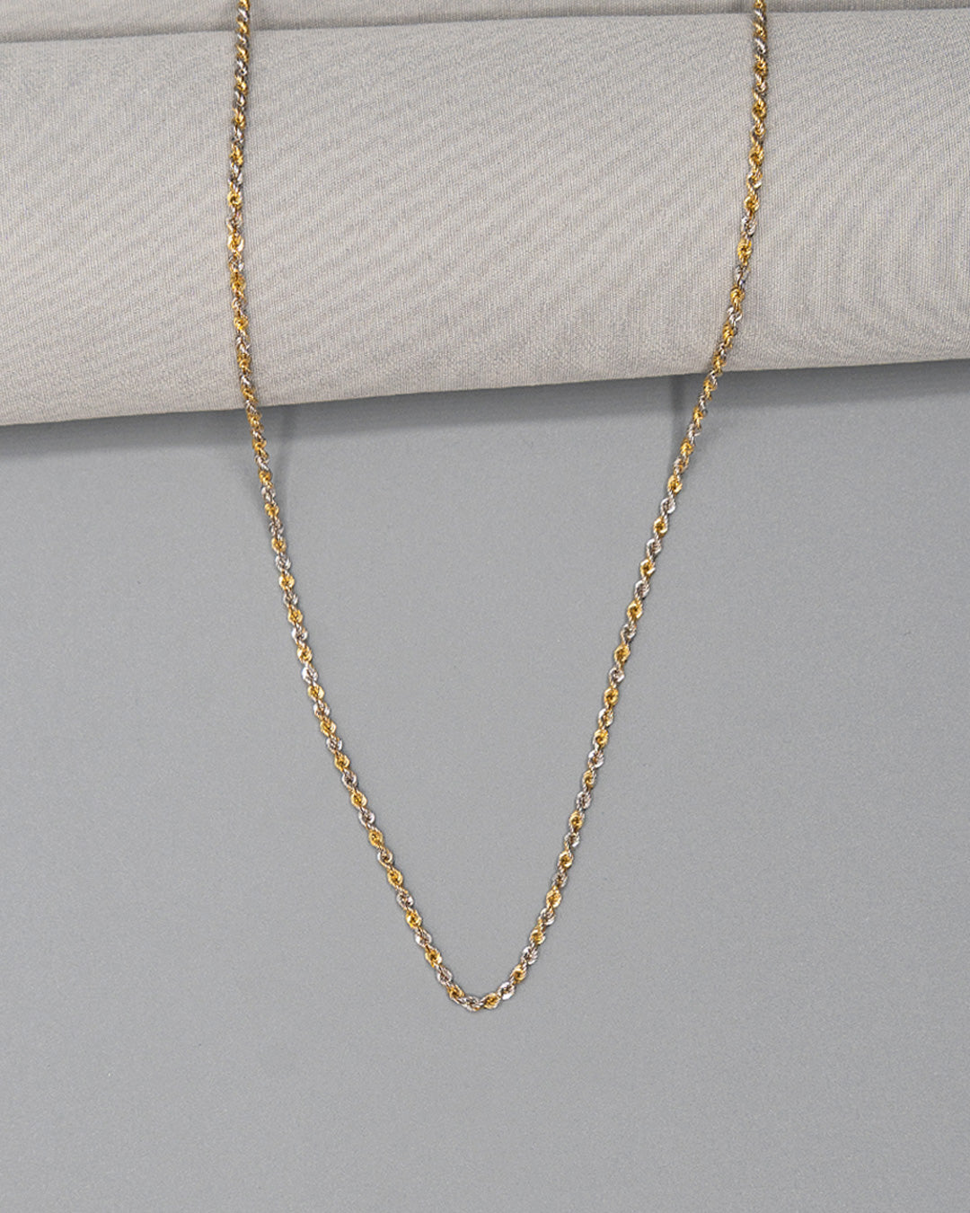 Cadena It Lazo Bicolor Oro amarillo 18k 3,60 Gr / 2 mm / 55 Cm