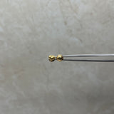Topos Mini Corazón Inflado Rayas Oro amarillo 18k 0,50 Gr / 2,80 mm