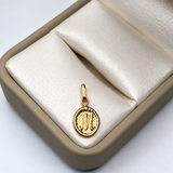 Dije Letra M Oro amarillo 18k 0,63 Gr / 1,40 mm / 1,8 Cm