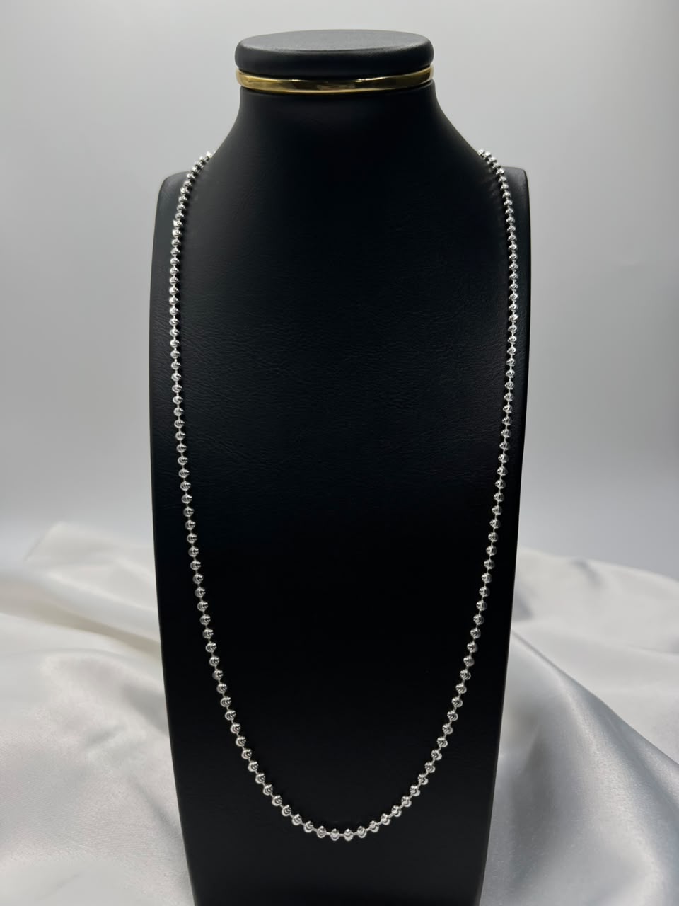Cadena De Plata Militar Diamantada Luna PTLB101