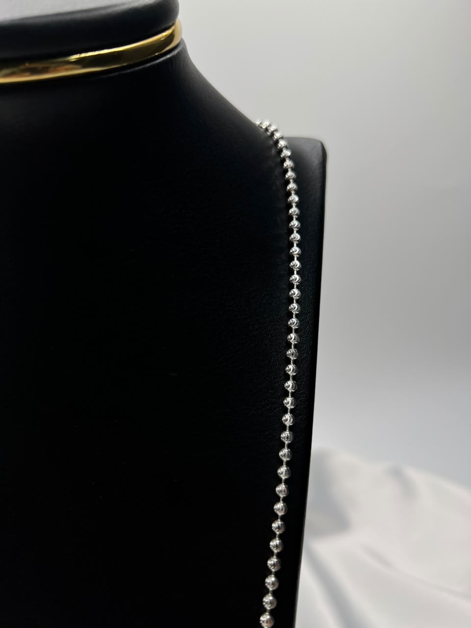 Cadena De Plata Militar Diamantada Luna PTLB105