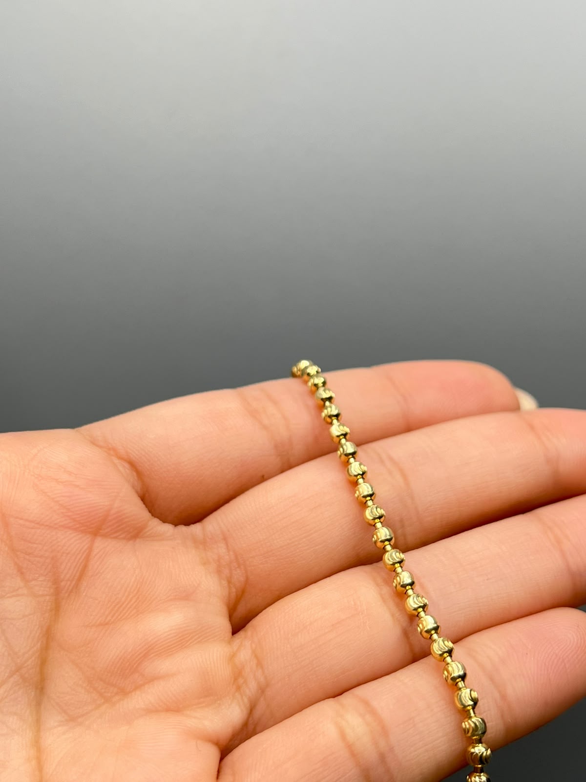 Pulso Militar Diamantado Luna Oro amarillo 18k 5,39 Gr / 3 mm / 17,5 Cm