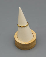 Anillo Arandela Separada Blanca Oro amarillo 18k / Talla 8 / 1,08 Gr