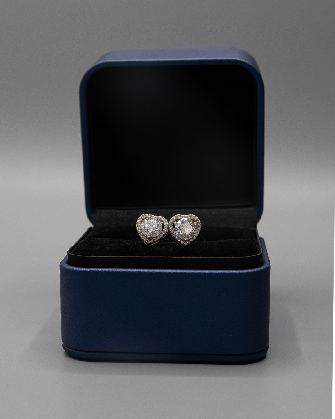 Topos De Plata De Plata Moissanita Corazon PTLB333
