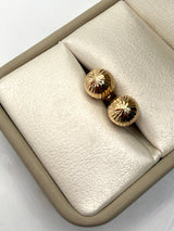 Topos balín diamantado oro amarillo 18k 0,87 gr / 8 mm