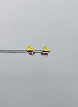 Topos mapa Colombia oro amarillo 18k 0,95 gr / 7,24 mm