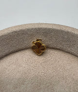 Dije trébol diamantado oro amarillo 18k 1,00 gr / 9,60 mm