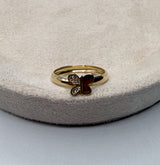 Anillo mariposa oro amarillo 18k / talla 6 / 1,07 gr