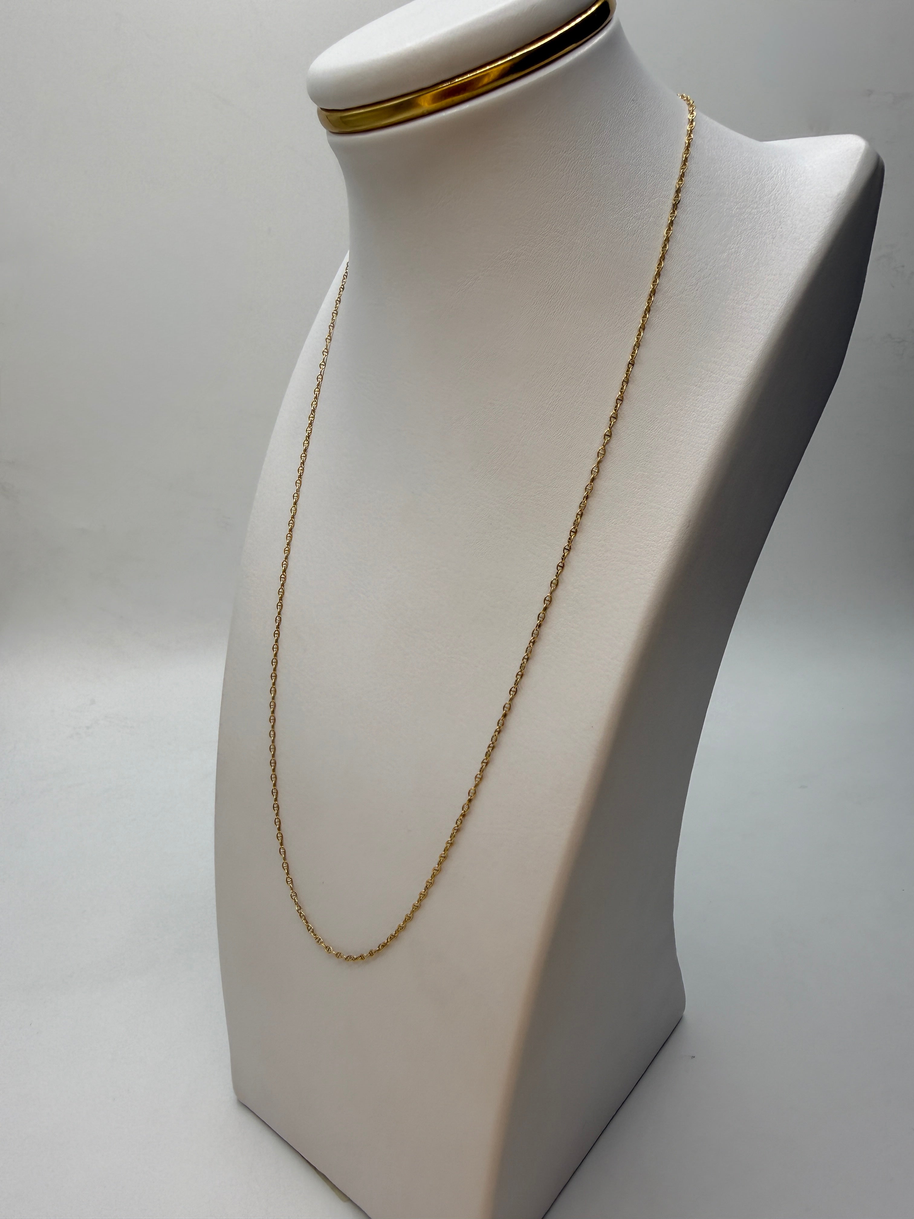 Cadena it eslabón marino oro amarillo 18k 2 gr / 1 mm / 50 cm