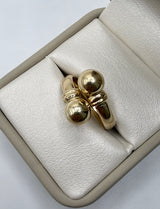 Anillo bola lisa #8 oro amarillo 18k / talla 8 / 2,87 gr