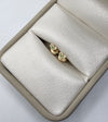 Topos mini corazón circones verdes oro amarillo 18k 0,50 gr / 3,9 mm