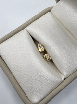 Topos Corazoncito Circon morado Oro amarillo 18k 0,48 Gr / 2,82 mm