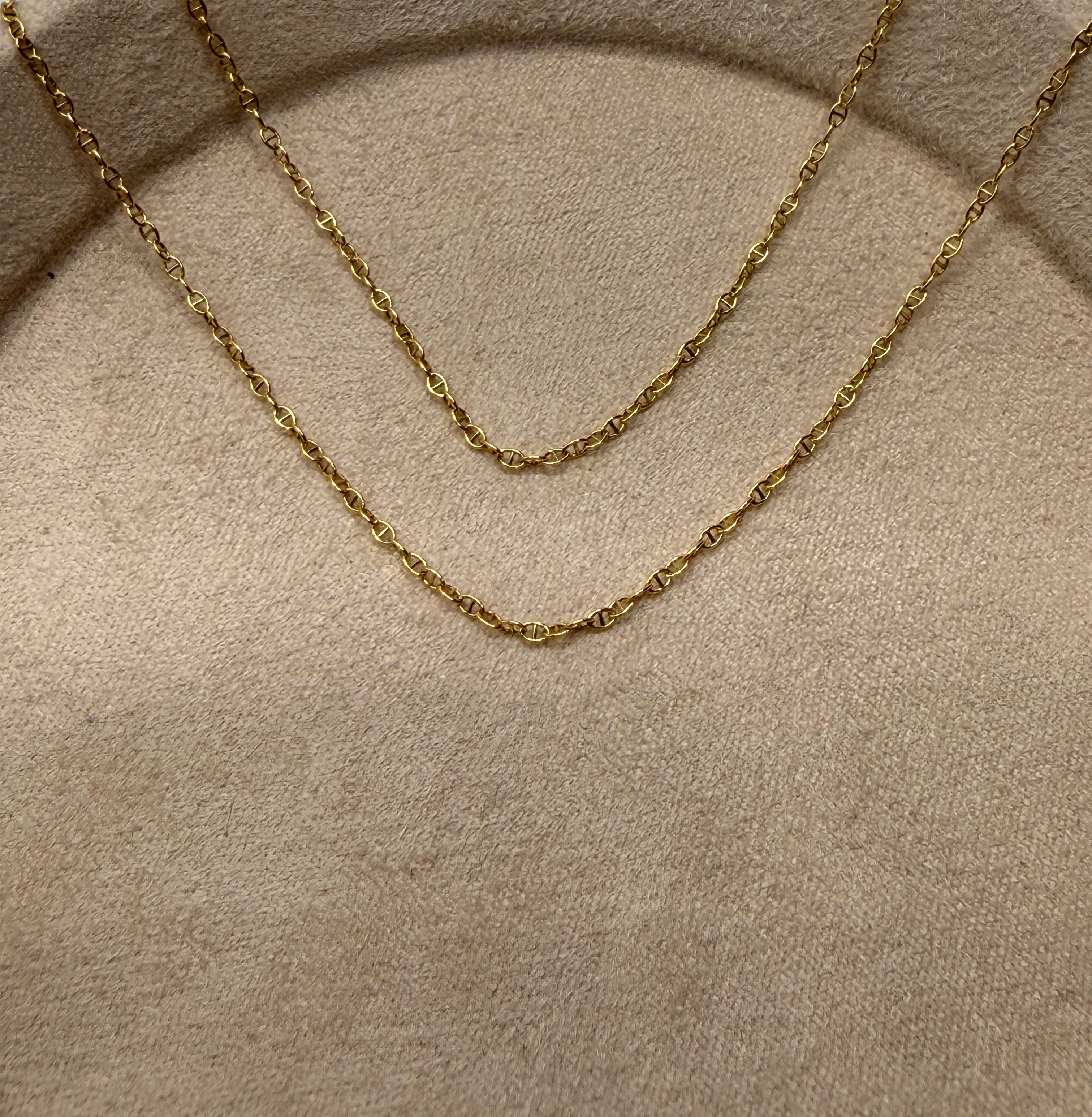 Cadena it eslabón marino oro amarillo 18k 2 gr / 1 mm / 50 cm