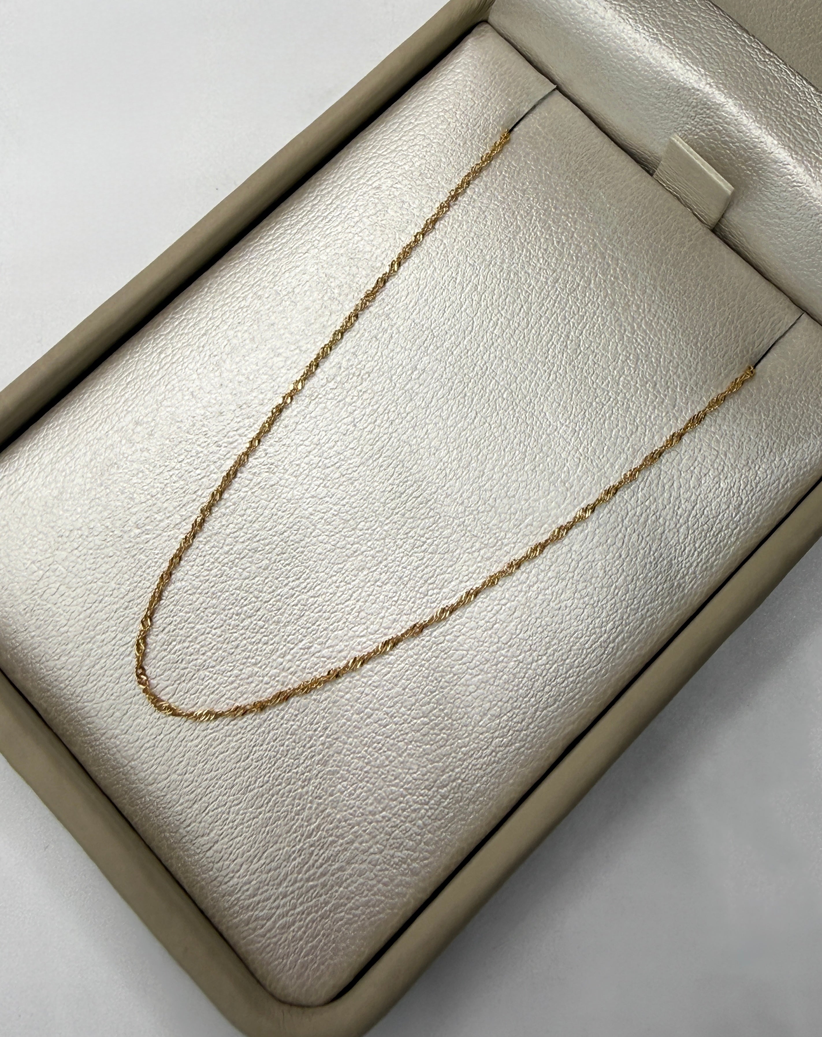Cadena it singapur oro amarillo 18k 1,23 gr / 0,78 mm / 50 cm