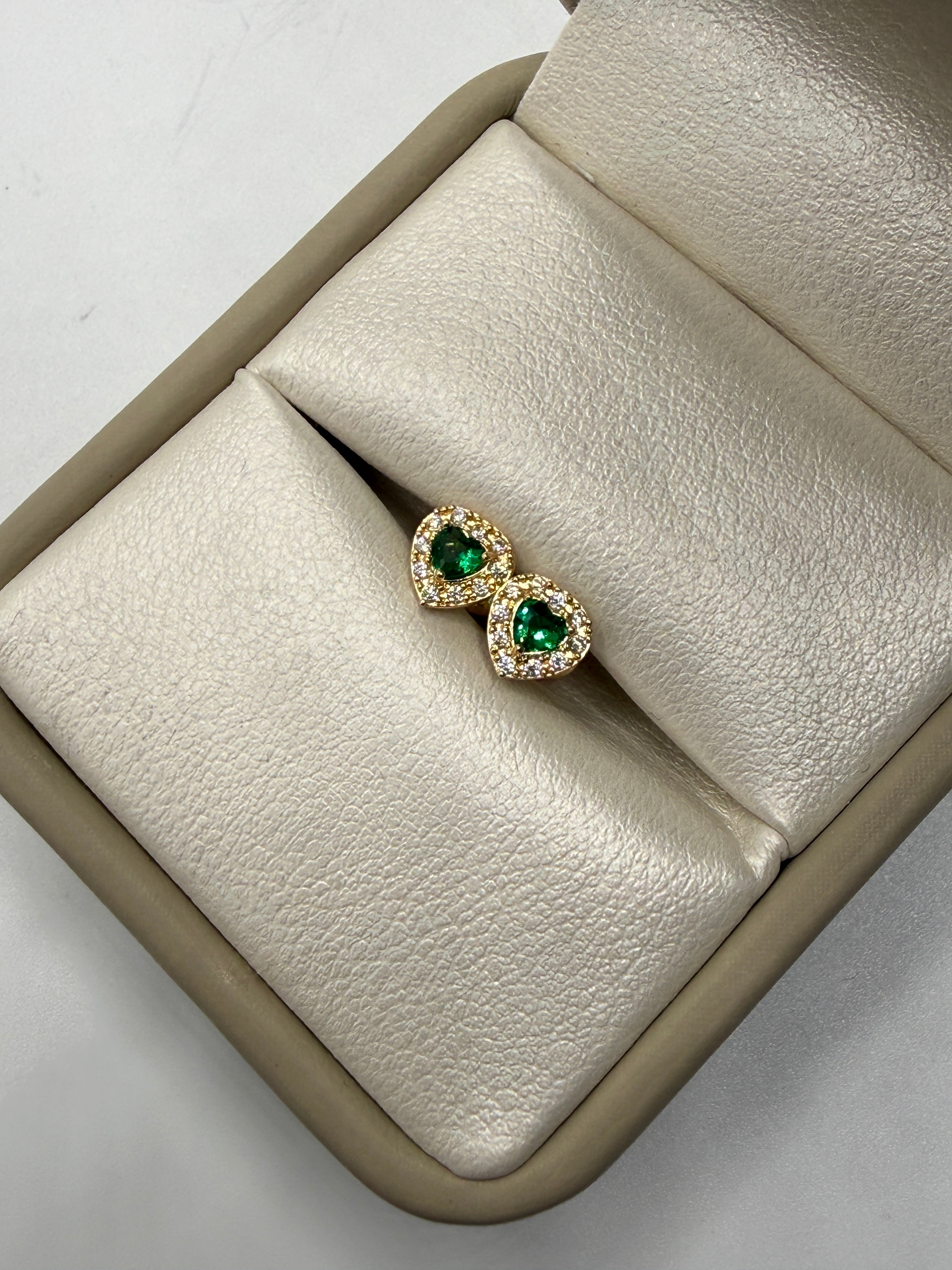 Topos ladys circon verde oro amarillo 18k 0,85 gr / 5,6 mm