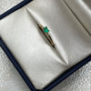 Anillo Corazon de Esmeralda Oro amarillo 18k / Talla 6 1/2 / 1,35 Gr / 1,40 mm