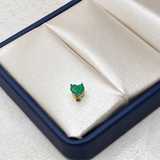 Dije Corazon de Esmeralda Cargador Infinito Oro amarillo 18k 0,51 Gr / 6 mm / 0,7 Cm
