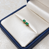 Topos Corazones EsmeraldaOro amarillo 18k 1,08 Gr / 4,67 mm