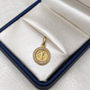 Dije Medalla San Benito Circon Blanco Oro amarillo 18k 2,29 Gr / 1,48 mm / 1,7 Cm