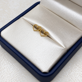 Topos Corazón Silueta Apliques Oro amarillo 18k 0,80 Gr / 1,01 mm