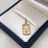 Dije RX Cuadro Circón Blanco Oro amarillo 18k 1,83 Gr / 1,32 mm / 2,00 Cm
