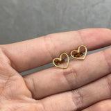 Topos Corazón Silueta Apliques Oro amarillo 18k 0,80 Gr / 1,01 mm
