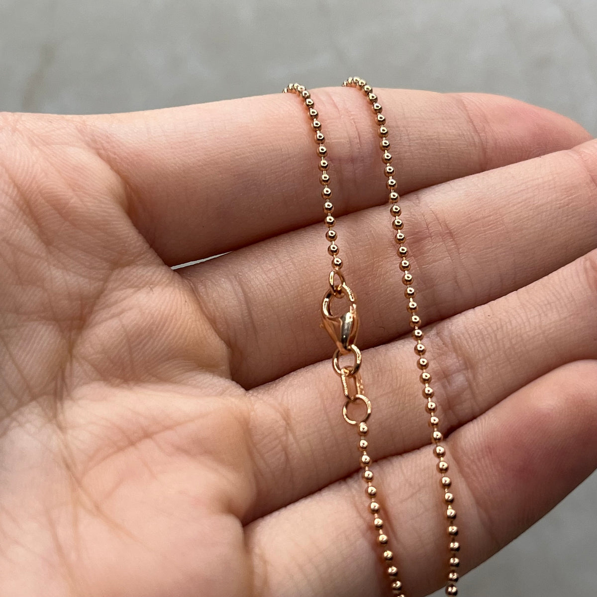 Cadena It Militar Oro rosa 18k 3,16 Gr / 1,25 mm / 50 Cm
