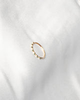 Anillo Arandela Separada Verde Oro amarillo 18k / Talla 8 / 0,99 Gr