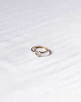 Anillo Corazón Circon Oro amarillo 18k / Talla 6 / 0,81 Gr