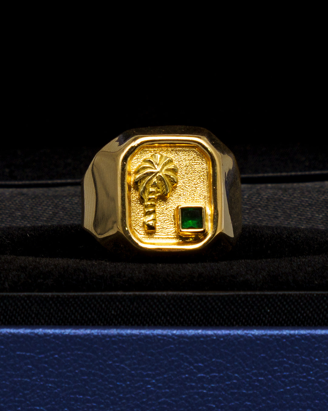 Anillo Palmera Oro amarillo 18k / Talla 8 / 3,51 Gr