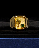 Anillo Palmera Oro amarillo 18k / Talla 8 / 3,51 Gr