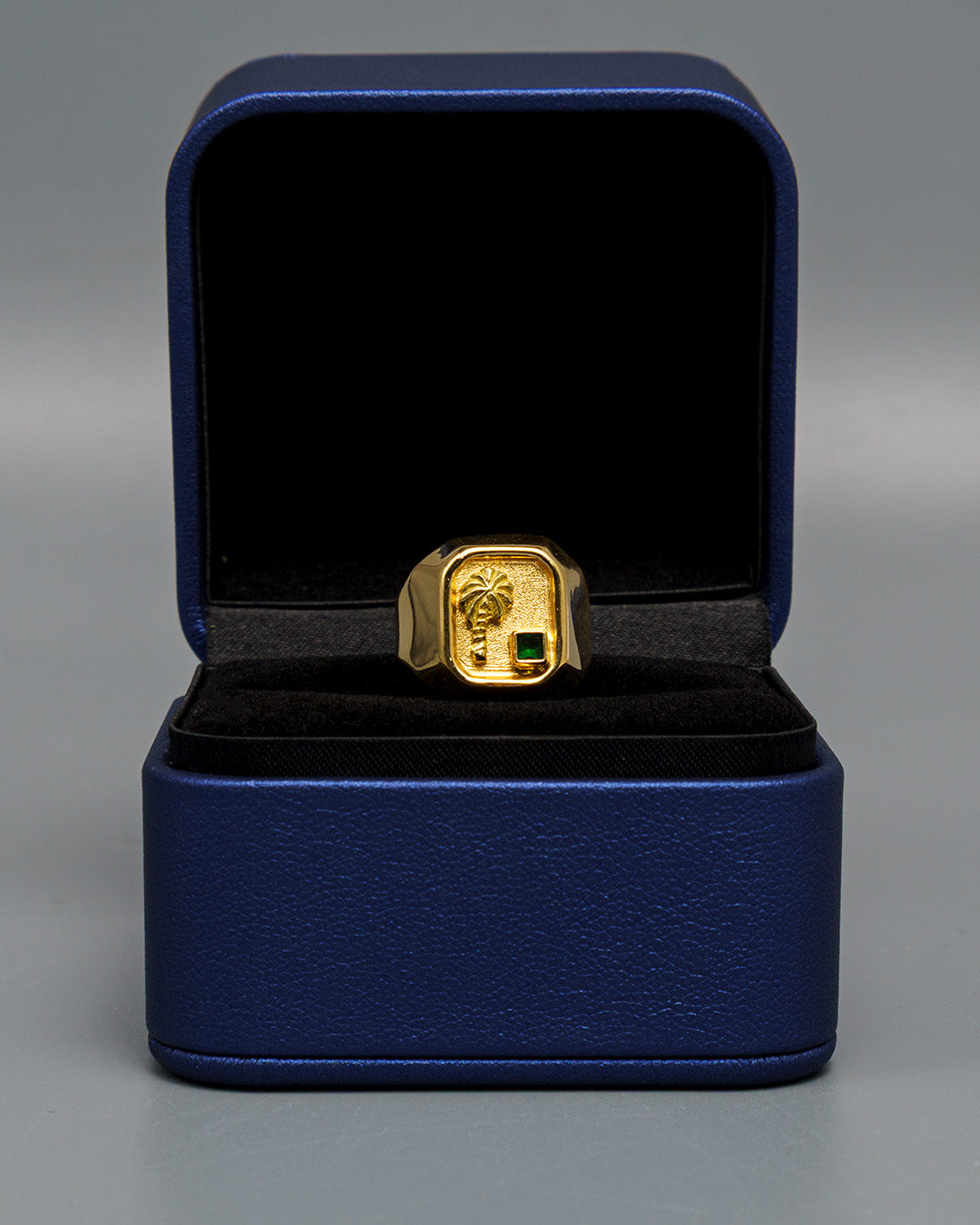 Anillo Palmera Oro amarillo 18k / Talla 8 / 3,51 Gr