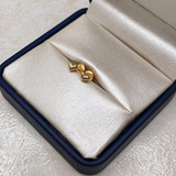 Topos Mini Corazón Inflado Rayas Oro amarillo 18k 0,50 Gr / 2,80 mm