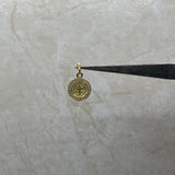 Dije Medalla San Benito Circon Blanco Oro amarillo 18k 2,29 Gr / 1,48 mm / 1,7 Cm