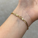 Pulso It Cubano Oro amarillo 18k 1,55 Gr / 0,95 mm / 18,5 Cm