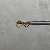 Topos Corazón Silueta Apliques Oro amarillo 18k 0,80 Gr / 1,01 mm