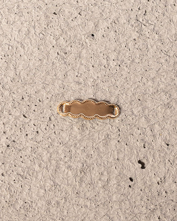 Herraje Placa Nube Oro amarillo 18k 0,41 Gr / 2,3 Cm