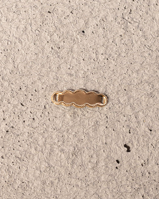 Herraje Placa Nube Oro amarillo 18k 0,41 Gr / 2,3 Cm