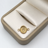 Herraje Letra O Oro amarillo 18k 0,60 Gr / 1,5 Cm