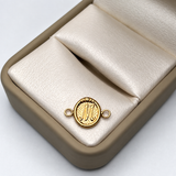 Herraje Letra M Oro amarillo 18k 0,58 Gr / 1,5 Cm