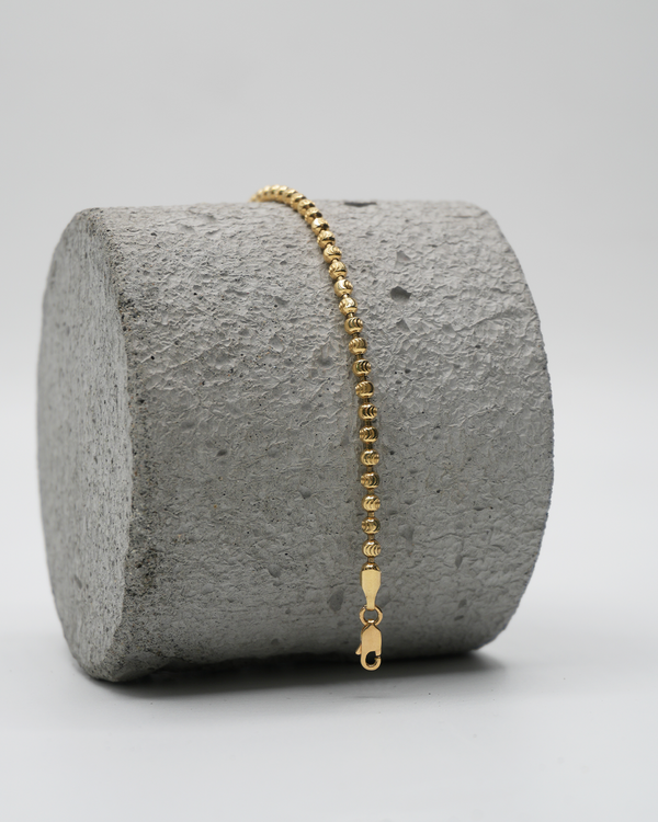 Pulso Militar Diamantado Oro amarillo 18k 3,27 Gr / 2,87 mm / 18,5 Cm