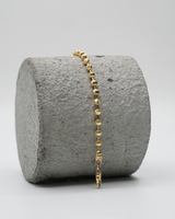 Pulso Militar Diamantado Luna Oro amarillo 18k 5,39 Gr / 3 mm / 17,5 Cm