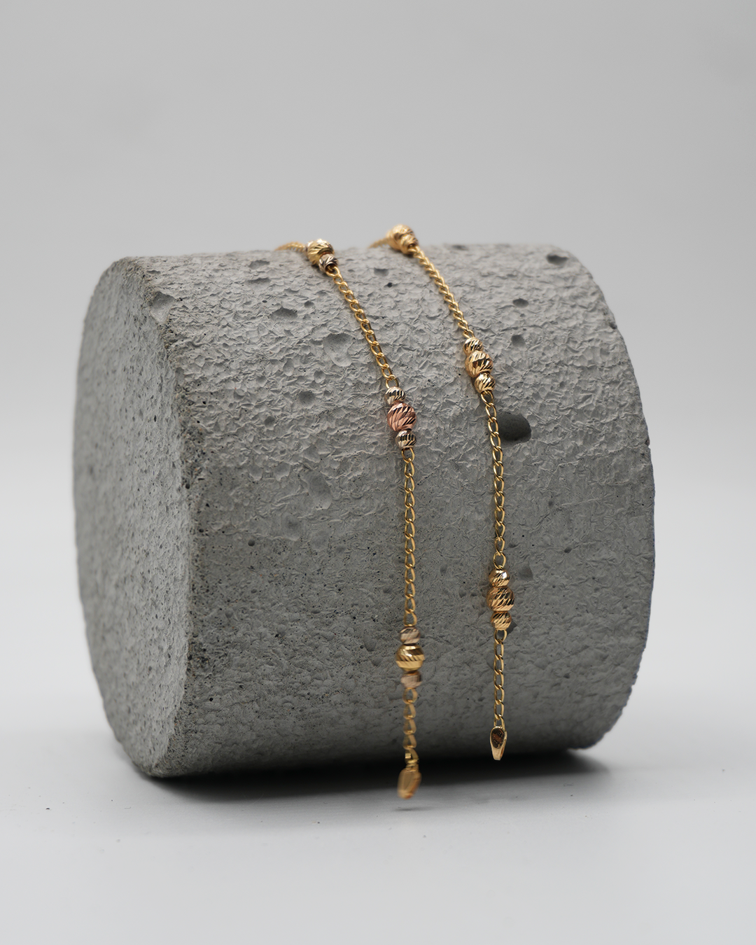 Pulso Balin Diamantado Oro amarillo 18k 2,54 Gr / 3,92 mm / 18,5 Cm Broche 0,30