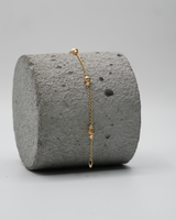 Pulso Balin Diamantado Oro amarillo 18k 2,48 Gr / 4 mm / 18,5 Cm Broche 0,30
