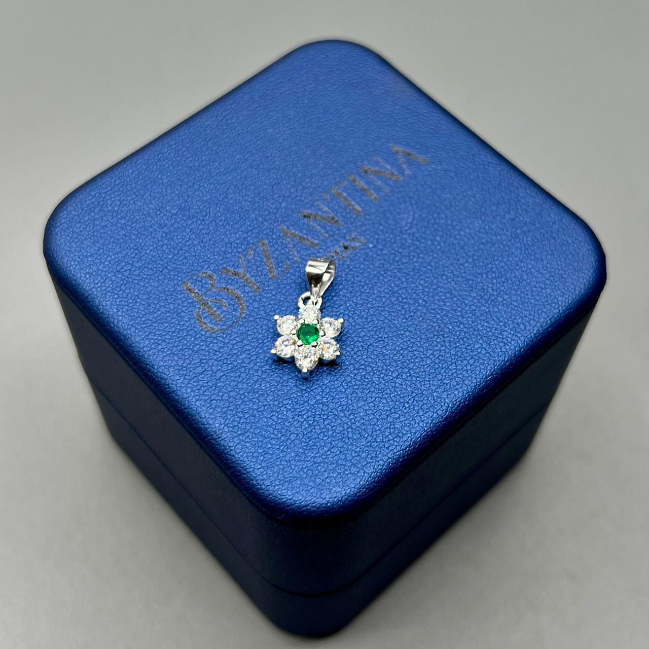 Dije De Plata Flor PTLB281