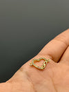 Herraje Corazón Circon Infinito Oro amarillo 18k 0,87 Gr / 2 Cm